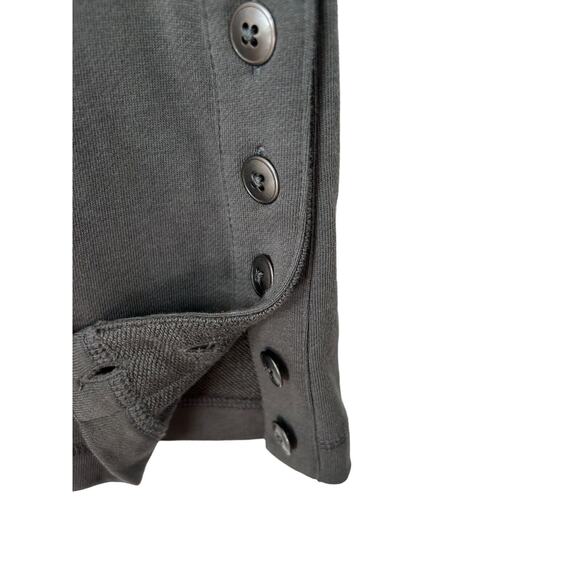 J. Jill Petite French Terry Peat Moss Green Dress SP Minimalist Capsule Staple - Picture 5 of 14